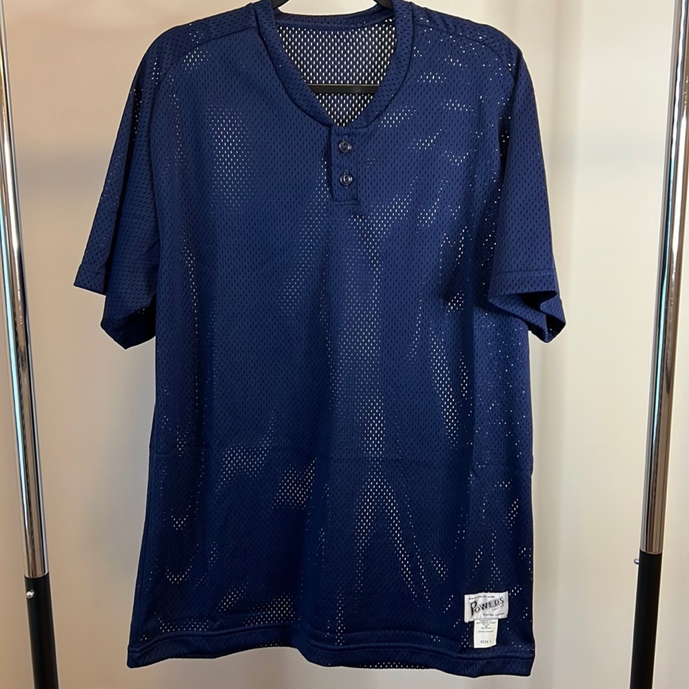 Football Jersey / shirt navy blue size L pullover t shirt mens